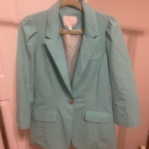 Large teal blazer